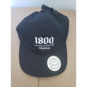 1800 Tequila Adjustable Black Hat Cap, Acme, Nylon